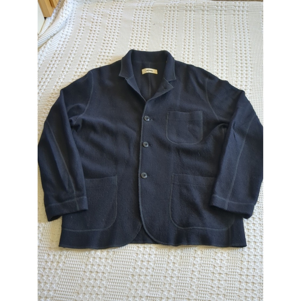 Buck Mason Felted Wool Chore Coat Sz Medium Navy Blue